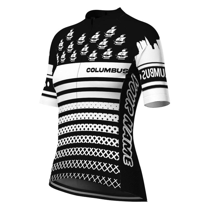 Customized Columbus Short Sleeve Cycling Jersey for Women