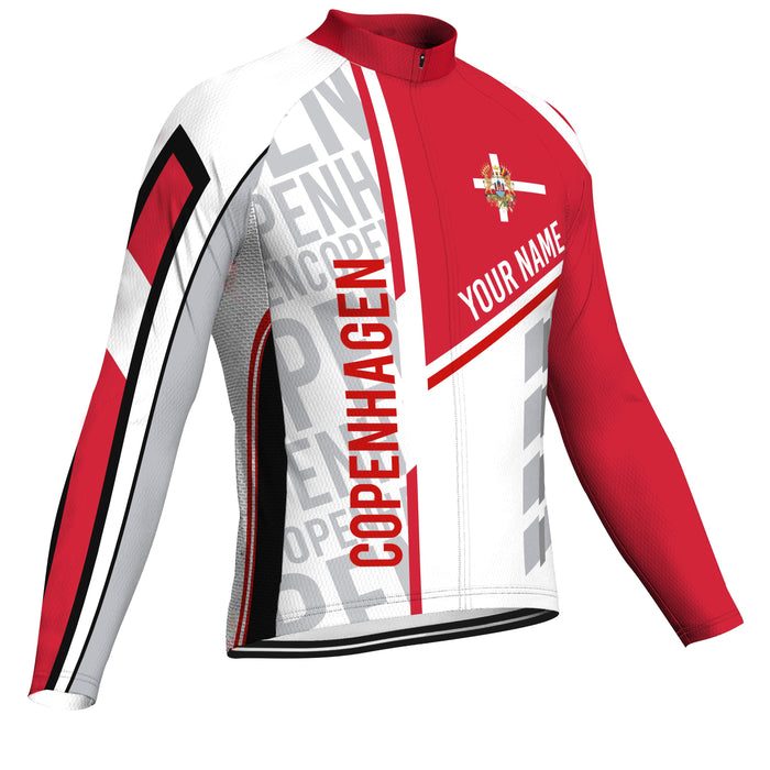 Customized Copenhagen Long Sleeve Cycling Jersey for Men