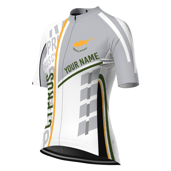 Customized Cyprus Short Sleeve Cycling Jersey for Women