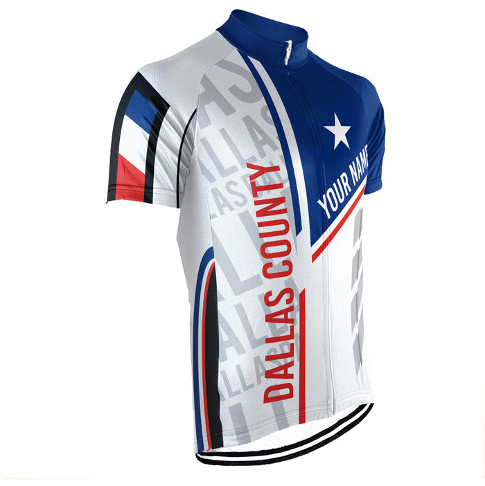 Customized Dallas County Short Sleeve Cycling Jersey for Men