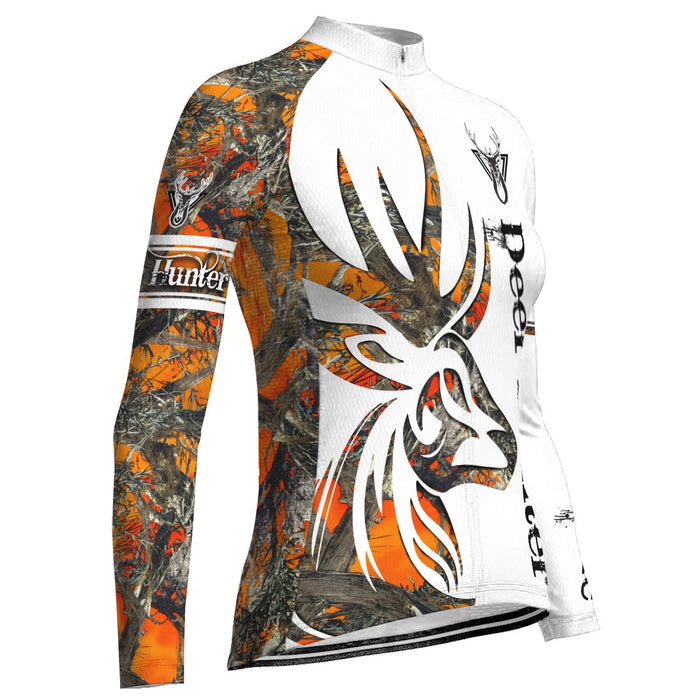 Customized Deer Long Sleeve Cycling Jersey for Women