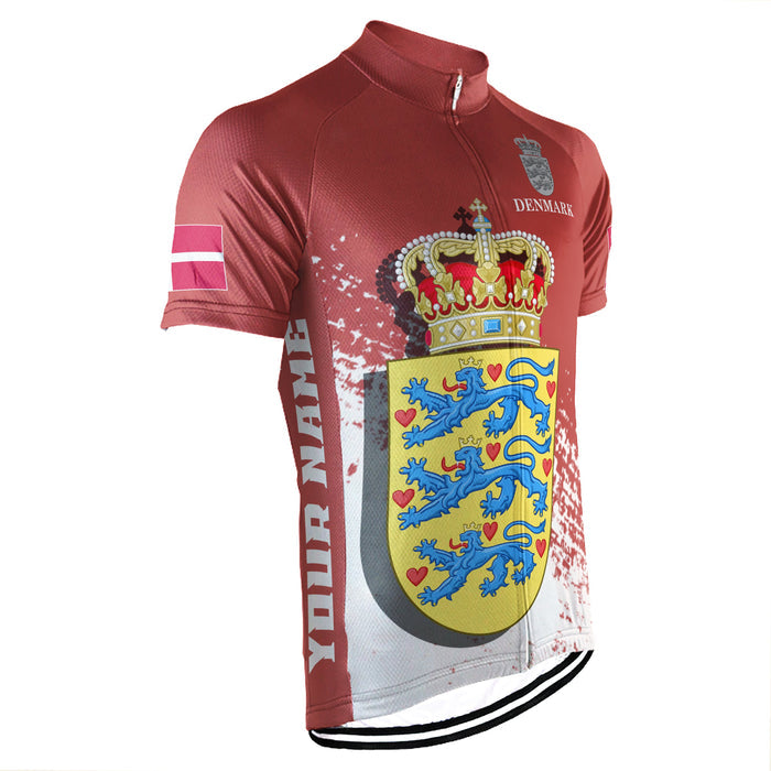 Customized Denmark Short Sleeve Cycling Jersey for Men