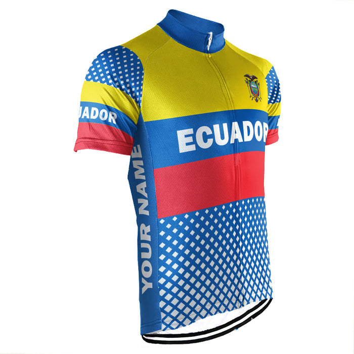 Customized Ecuador  Short Sleeve Cycling Jersey for Men
