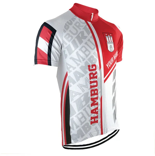 Customized Hamburg Short Sleeve Cycling Jersey for Men