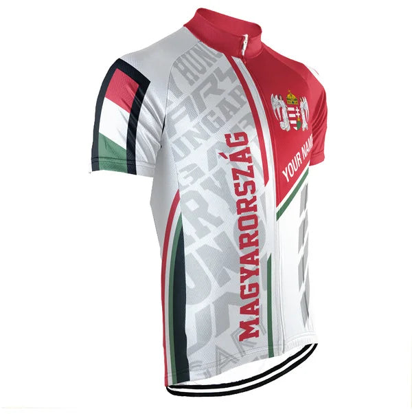 Customized Hungary Short Sleeve Cycling Jersey for Men