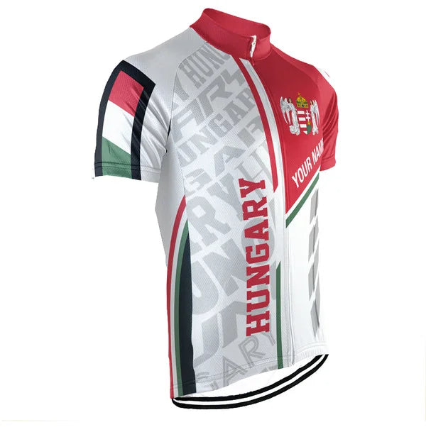 Customized Hungary Short Sleeve Cycling Jersey for Men