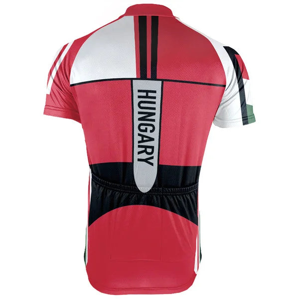 Customized Hungary Short Sleeve Cycling Jersey for Men