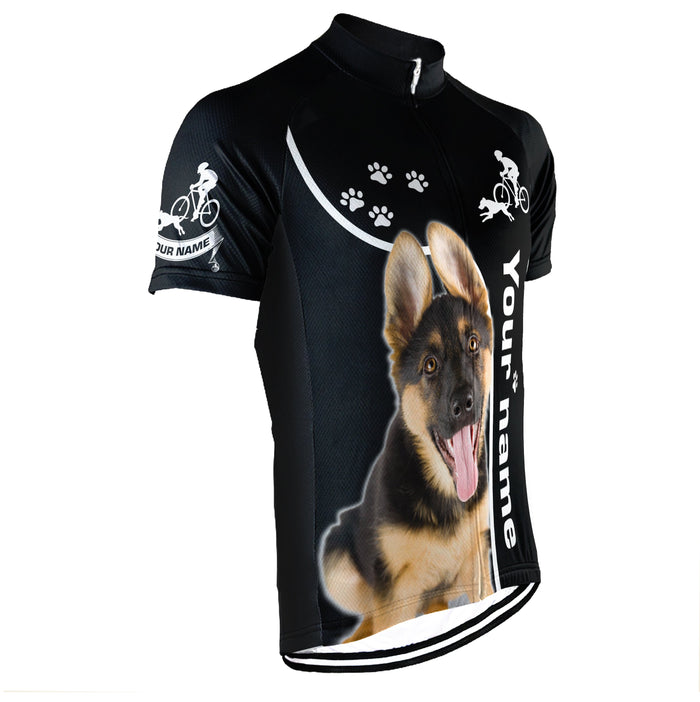 Customized Image Dog Short Sleeve Cycling Jersey for Men