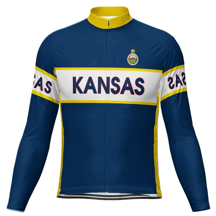 Customized Kansas Winter Thermal Fleece Long Sleeve For Men