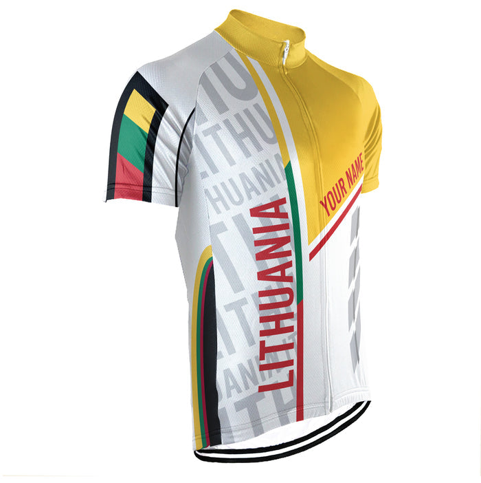 Customized Lithuania Short Sleeve Cycling Jersey for Men