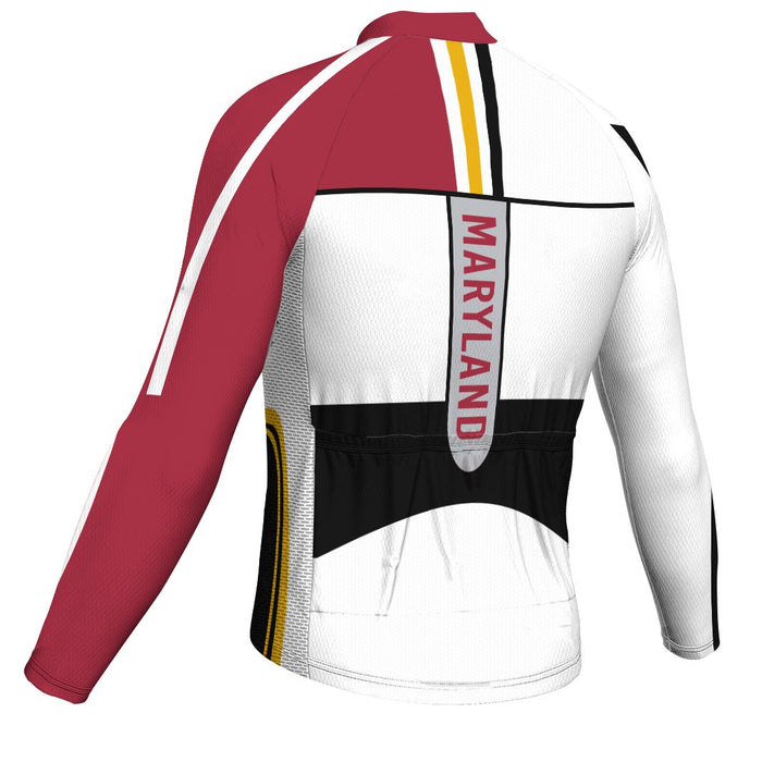 Customized Maryland Long Sleeve Cycling Jersey for Men