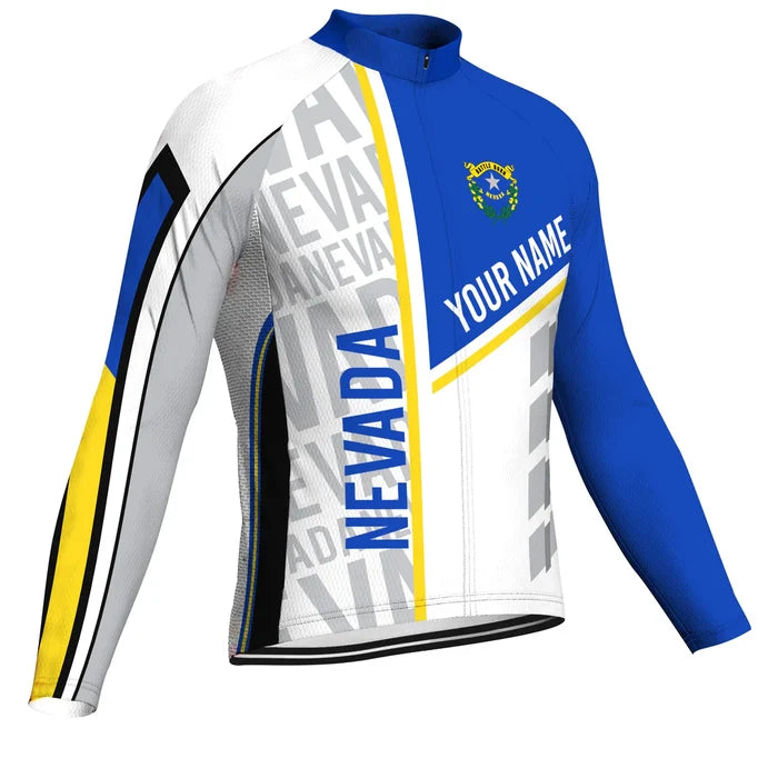 Customized Nevada Long Sleeve Cycling Jersey for Men