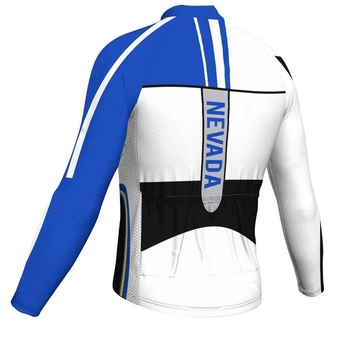 Customized Nevada Long Sleeve Cycling Jersey for Men