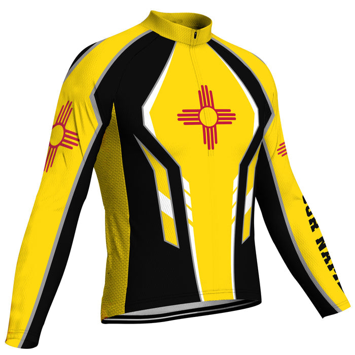 Customized New Mexico Long Sleeve Cycling Jersey for Men