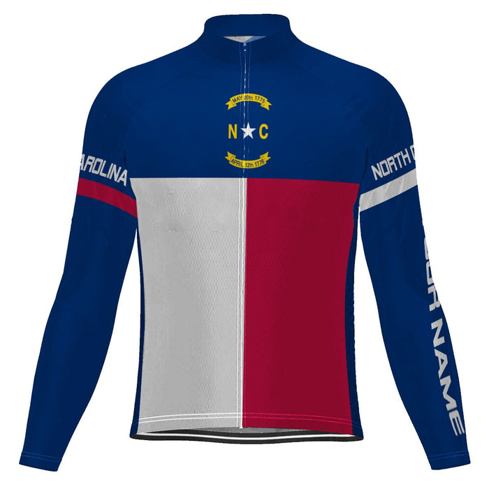 Customized North Carolina Winter Thermal Fleece Long Sleeve For Men