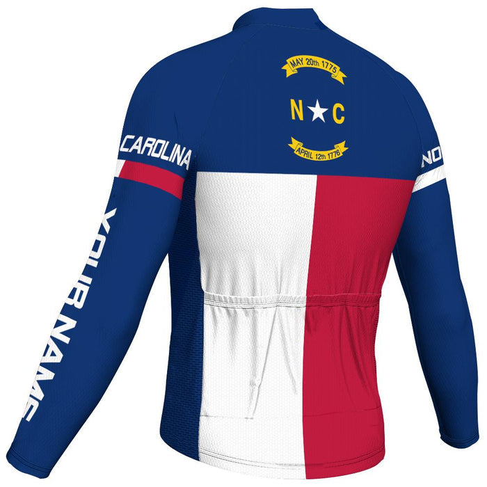 Customized North Carolina Winter Thermal Fleece Long Sleeve For Men