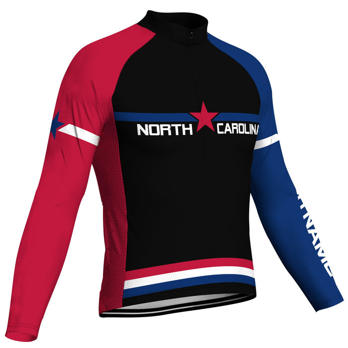 Customized North Carolina Winter Thermal Fleece Long Sleeve For Men