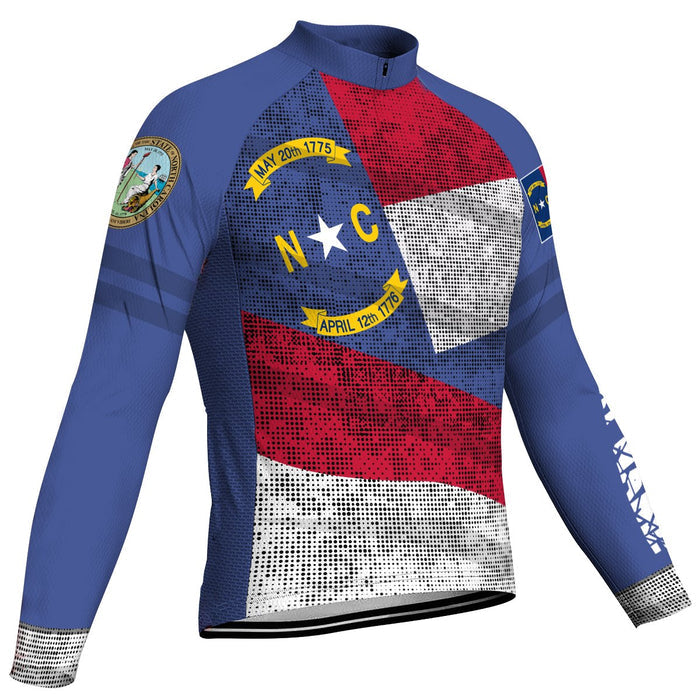 Customized North Carolina Winter Thermal Fleece Long Sleeve For Men