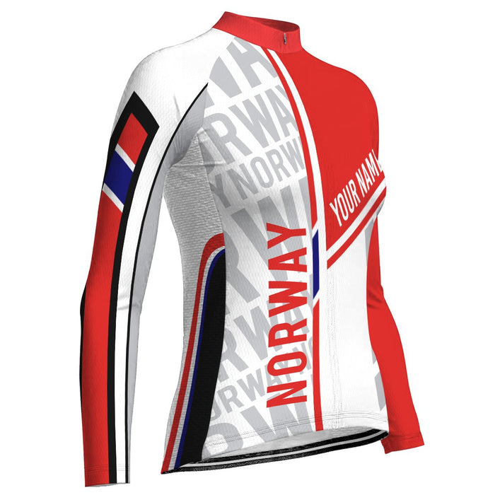Customized Norway Long Sleeve Cycling Jersey for Women