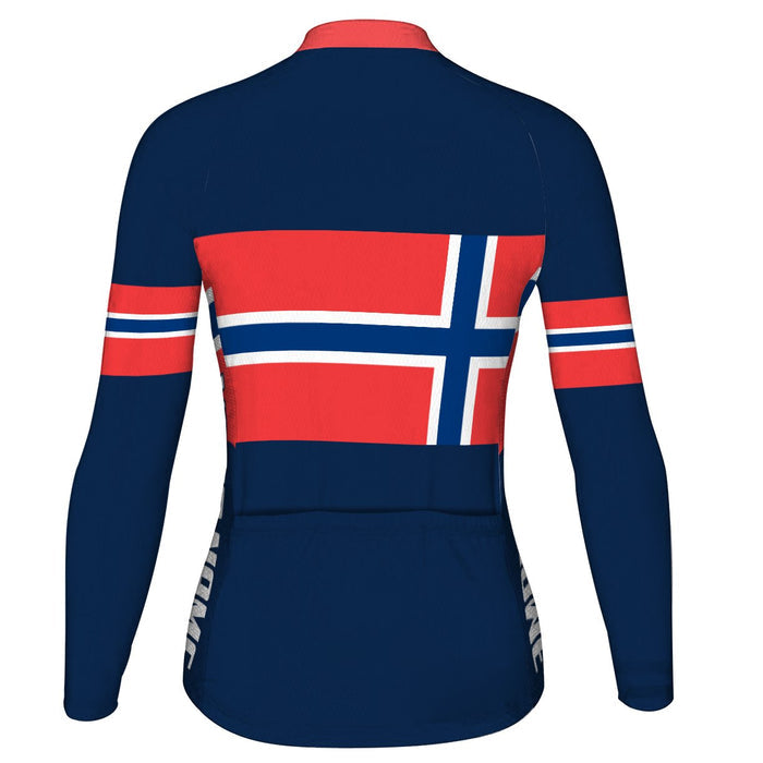 Customized Norway Long Sleeve Cycling Jersey for Women