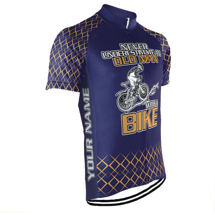Customized Old Men Short Sleeve Cycling Jersey for Men