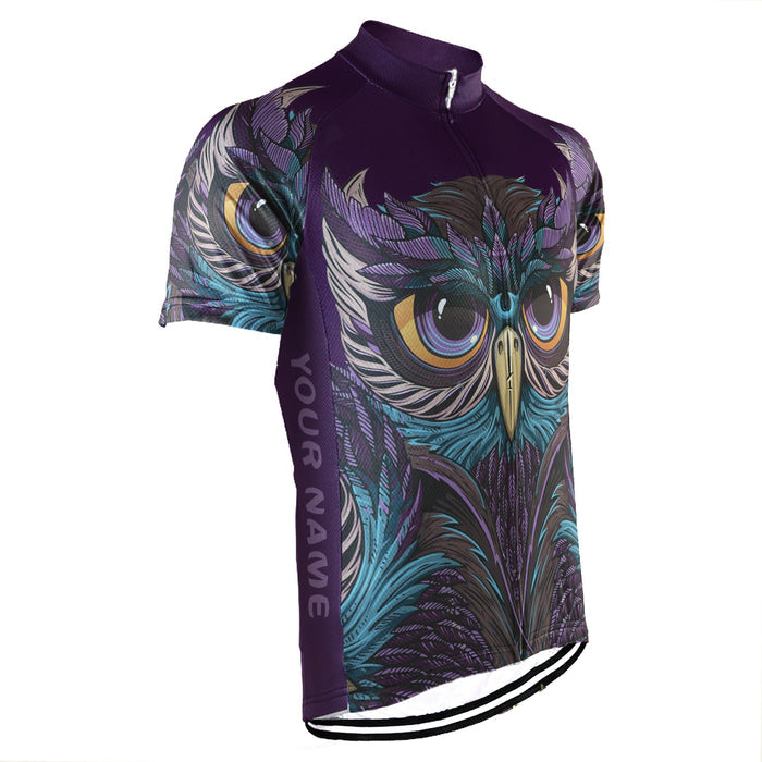 Customized Owl Short Sleeve Cycling Jersey for Men