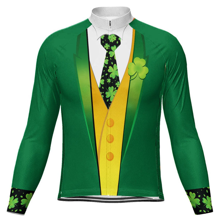 Customized Patrick's Day Long Sleeve Cycling Jersey for Men
