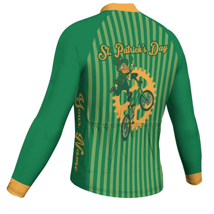 Customized Patrick's Day Long Sleeve Cycling Jersey for Men