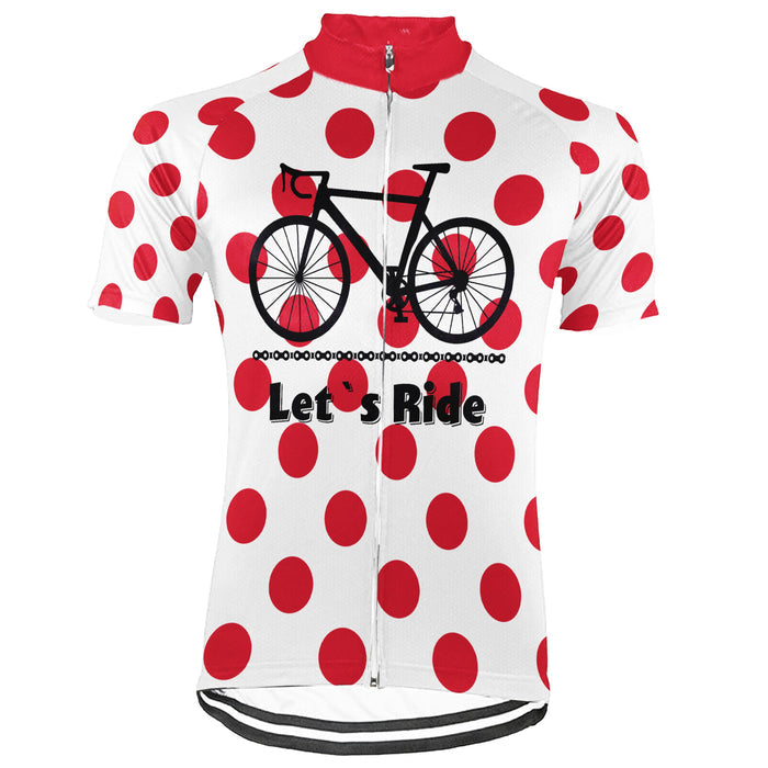 Customized Polka Dot Short Sleeve Cycling Jersey for Men
