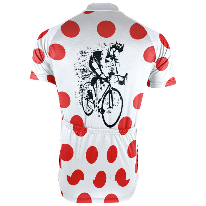 Customized Polka Dot Short Sleeve Cycling Jersey for Men