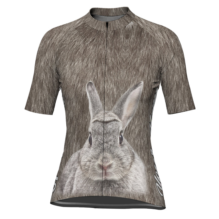 Customized Rabbit Short Sleeve Cycling Jersey for Women