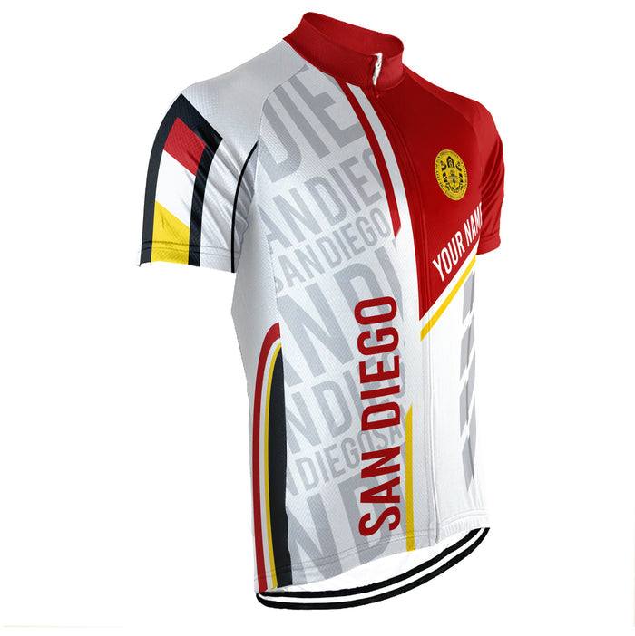 Customized San Diego Short Sleeve Cycling Jersey for Men