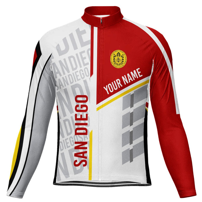 Customized San Diego Winter Thermal Fleece Long Sleeve For Men