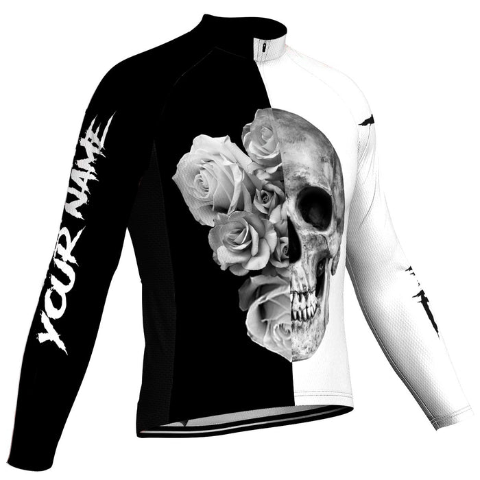 Customized Skull Long Sleeve Cycling Jersey for Men