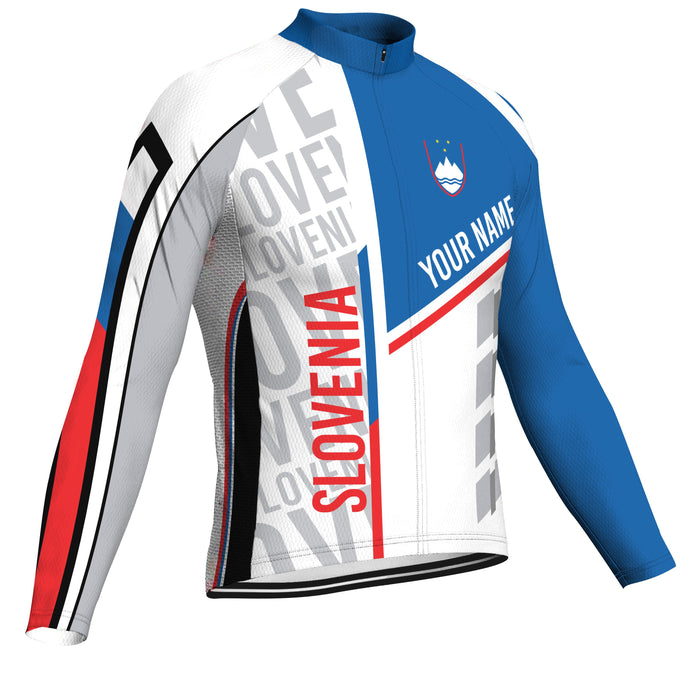 Customized Slovenia Long Sleeve Cycling Jersey for Men