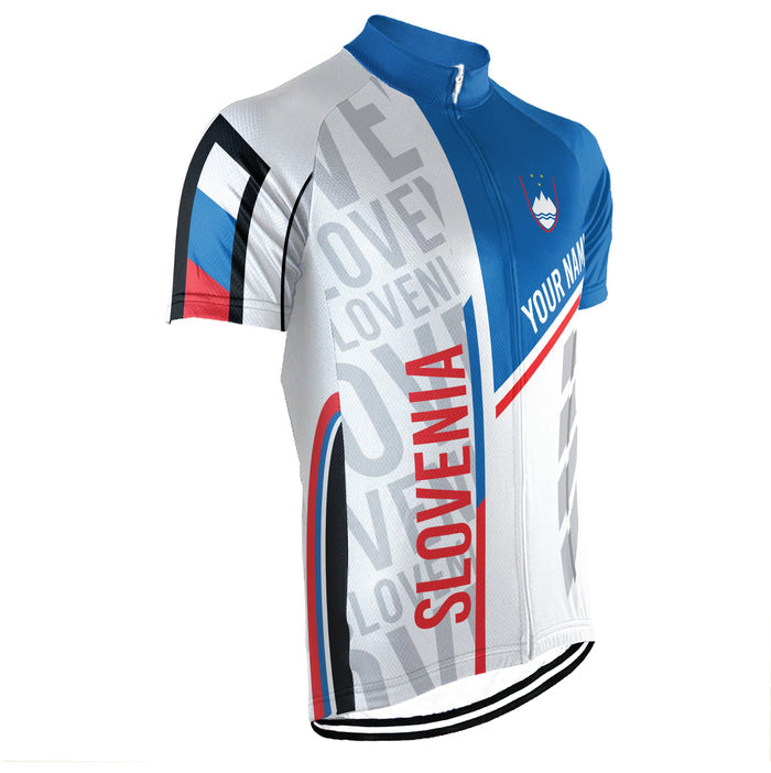 Customized Slovenia Short Sleeve Cycling Jersey for Men