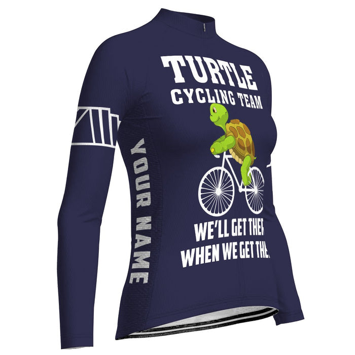 Customized Turtle Long Sleeve Cycling Jersey for Women