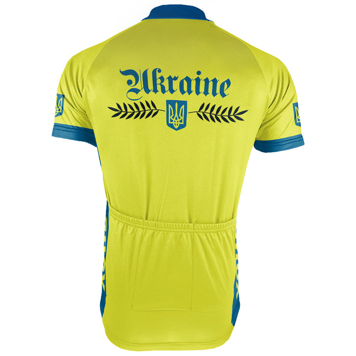 Customized Ukraine Short Sleeve Cycling Jersey for Men