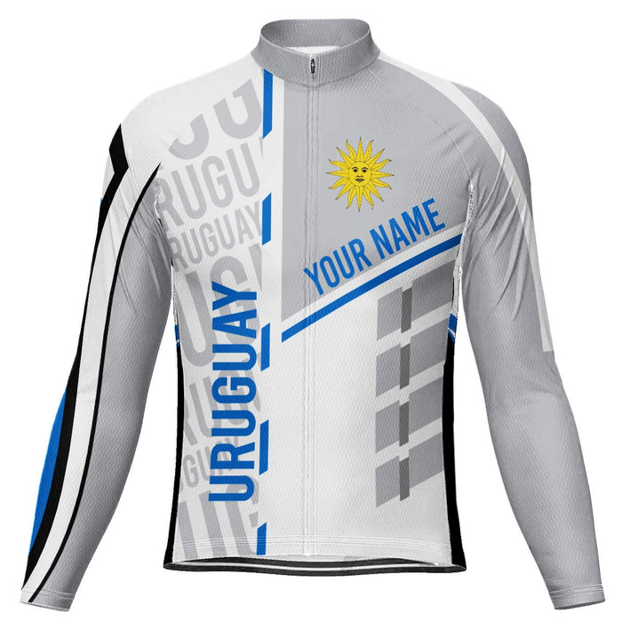 Customized Uruguay Long Sleeve Cycling Jersey for Men