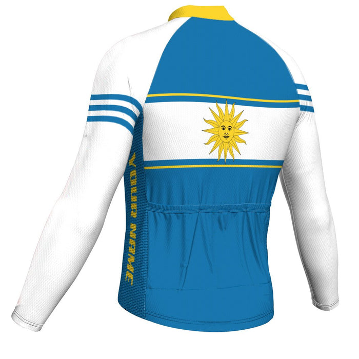 Customized Uruguay Long Sleeve Cycling Jersey for Men