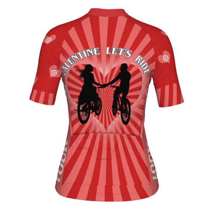 Customized Valentine Short Sleeve Cycling Jersey for Women