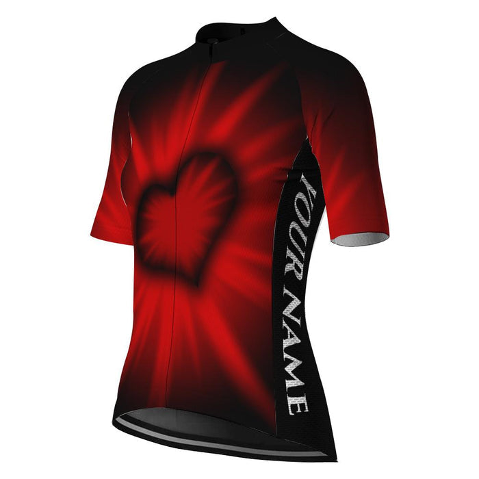 Customized Valentine Short Sleeve Cycling Jersey for Women