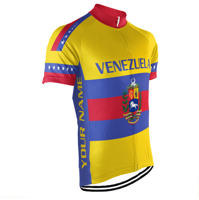 Customized Venezuela Short Sleeve Cycling Jersey for Men