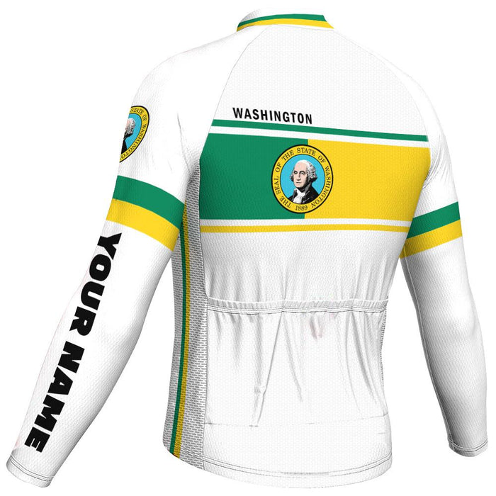 Customized Washington Long Sleeve Cycling Jersey for Men