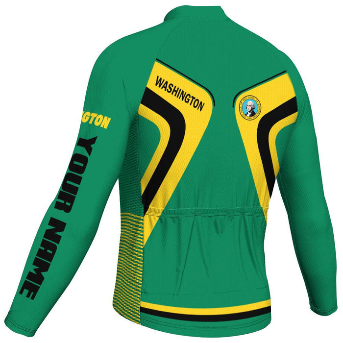 Customized Washington Winter Thermal Fleece Long Sleeve For Men