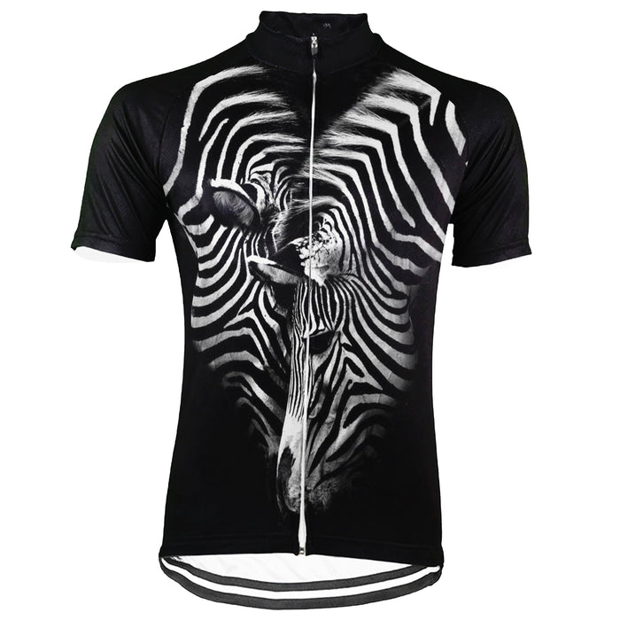 Customized Zebra Short Sleeve Cycling Jersey for Men