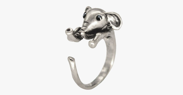 Cute Elephant Adjustable Ring