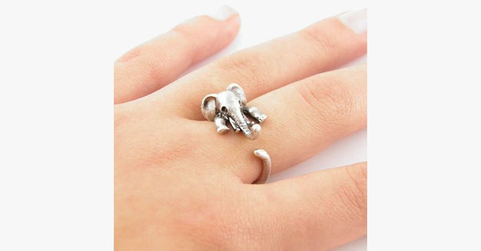 Cute Elephant Adjustable Ring