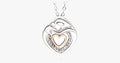 Cute Mommy And Baby Heart Pendant Necklace