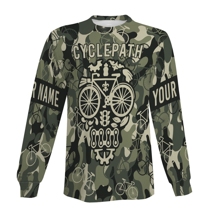 Cyclepath Camo Jersey Men's Personalized Biking Long Sleeve, Hoodie and Zip Up Hoodie